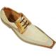 Fiesso Camel With Marbleized Pony Hair Genuine Leather Shoes FI6068